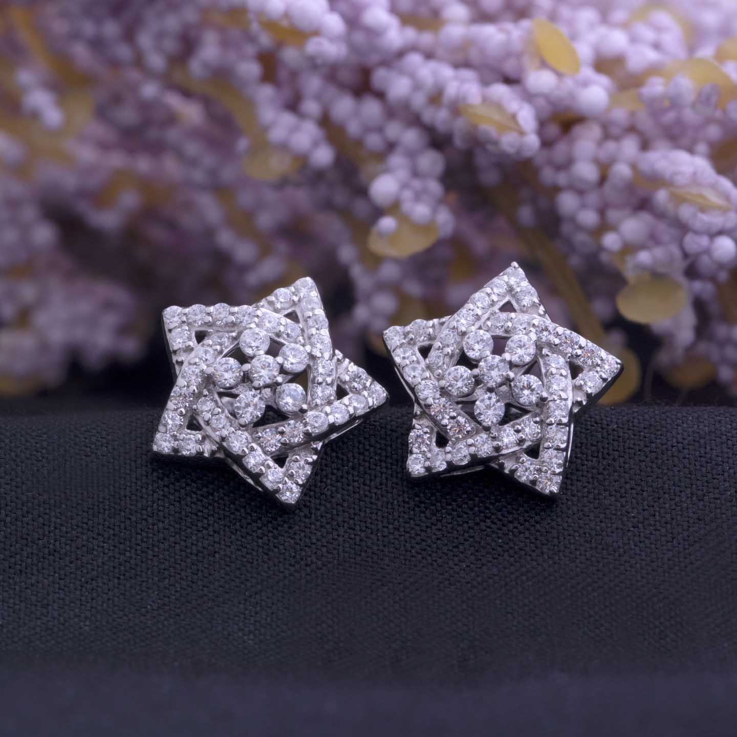 Star Silver Stud Earring