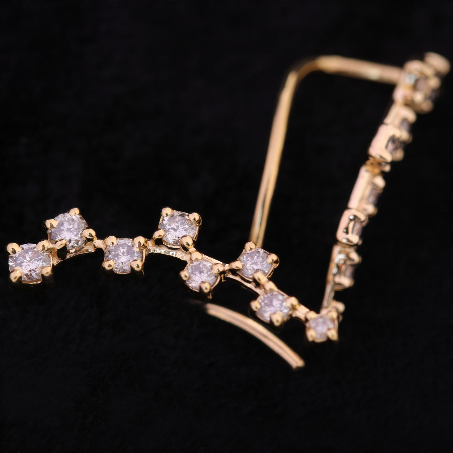 Diamond Gold Stud Earring