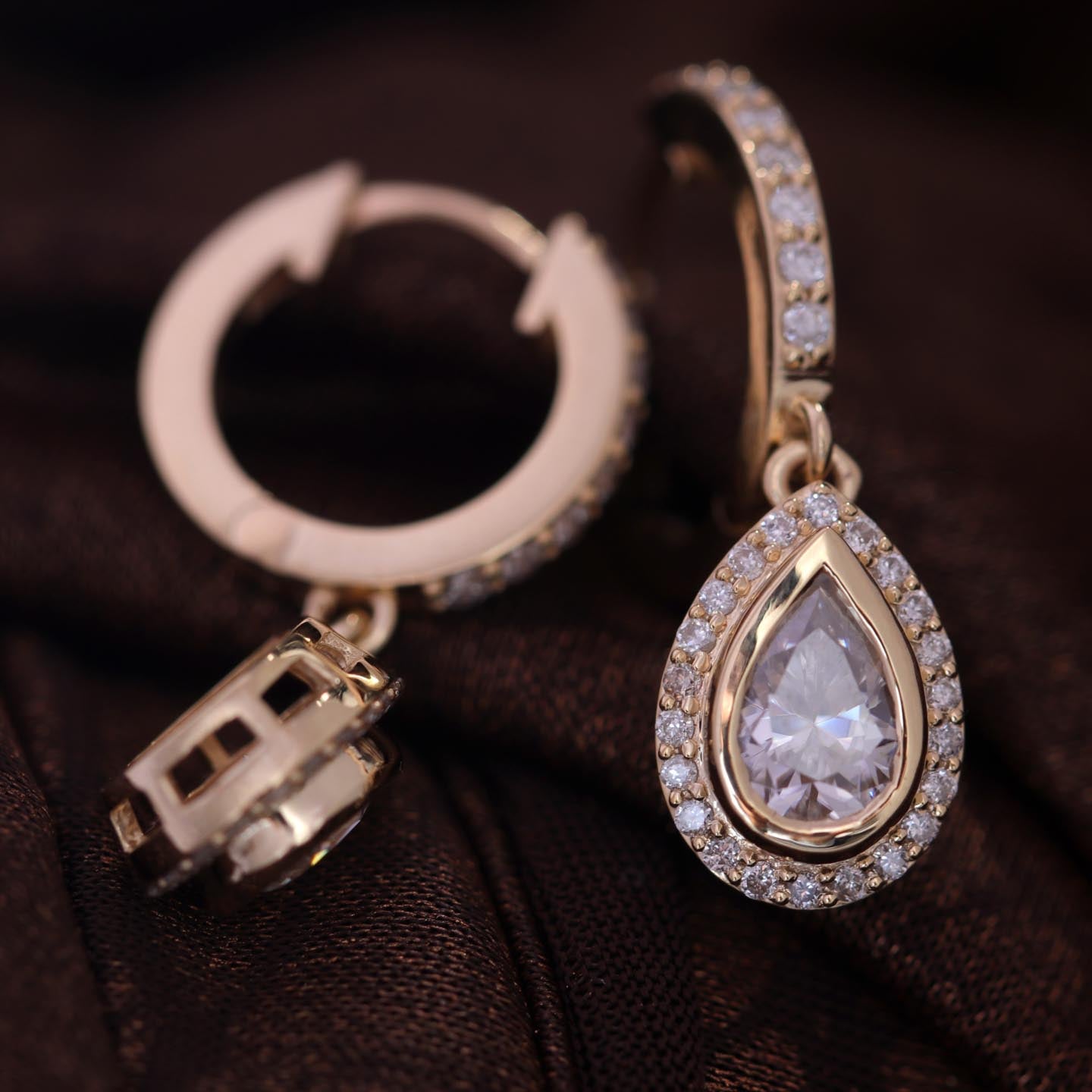 Silver Dangling Hoop Earrings