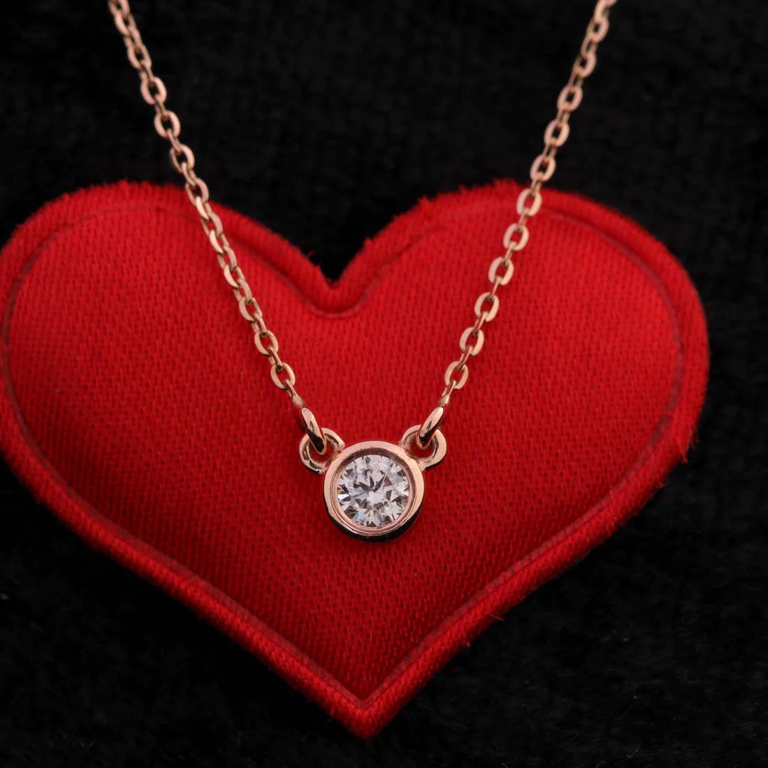 Solitaire Silver Pendant Necklace