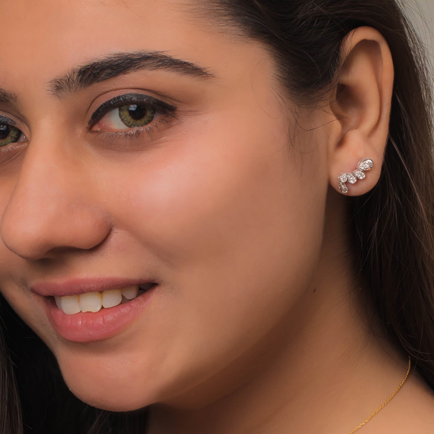 Diamond Gold Stud Earring
