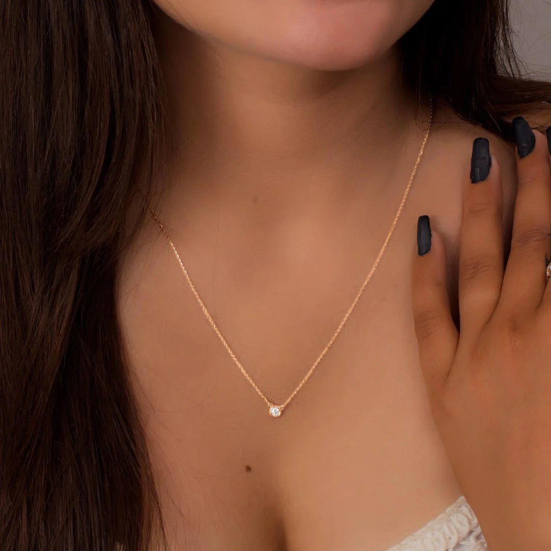 Solitaire Silver jewellery Pendant Necklace for women
