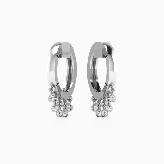 Elegant Stylish Silver 925 Hoop Earring