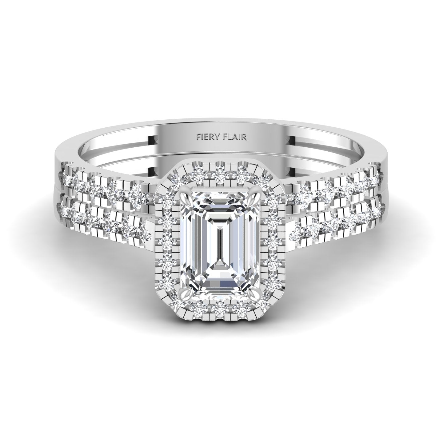 Emerald Diamond Wedding Ring