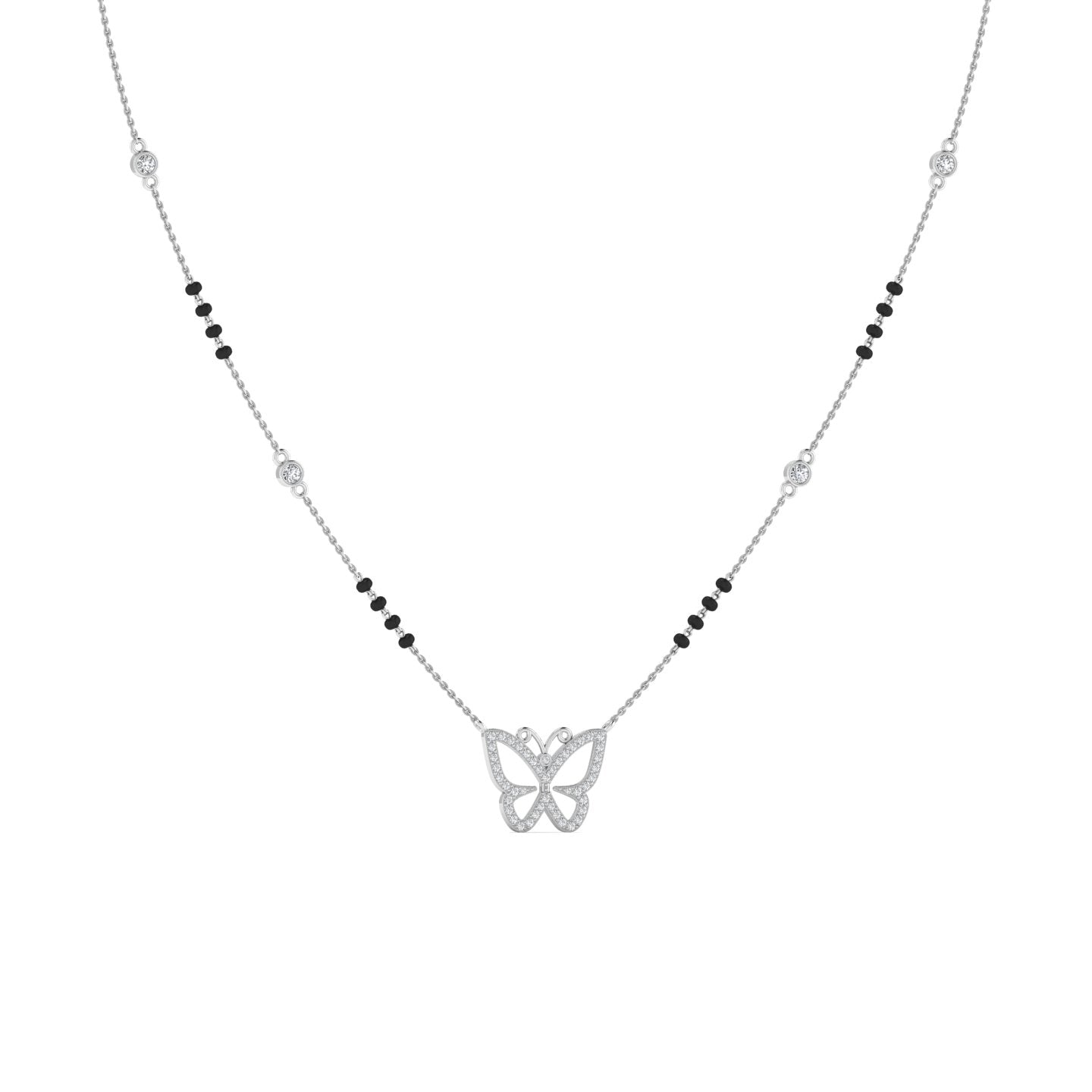 Butterfly Diamond Gold Mangalsutra