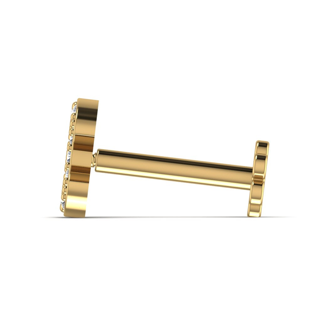 Moon shape Lab Diamond Nose Pin