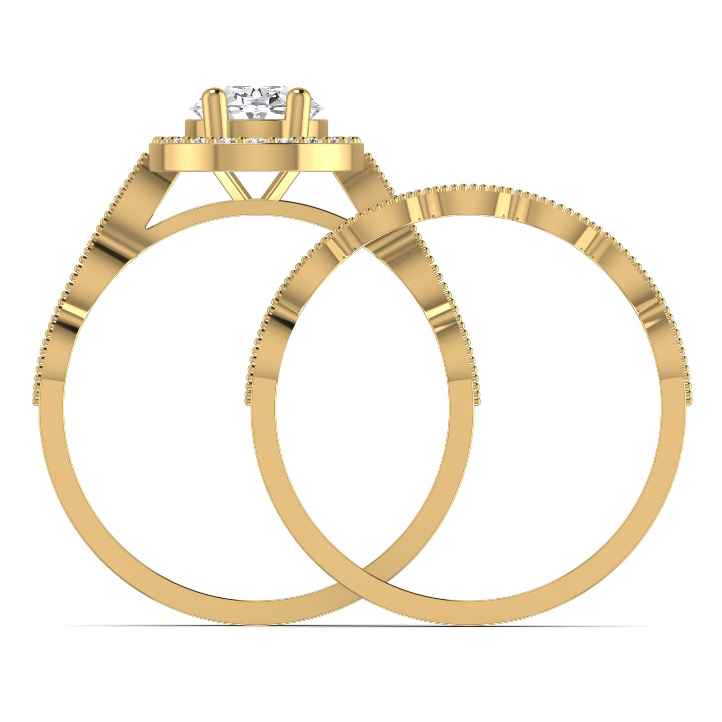 Bridal Oval Lab Diamond Ring