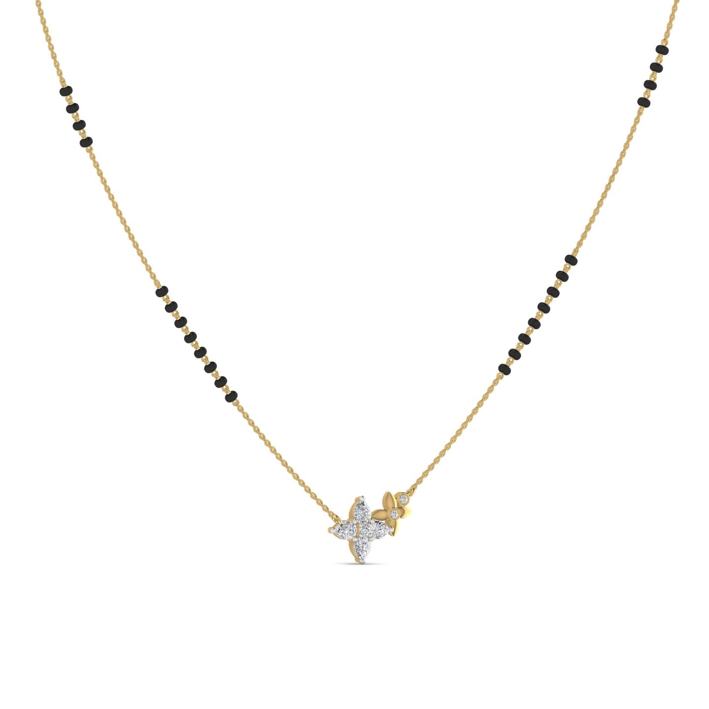 Lab Diamond Gold Mangalsutra
