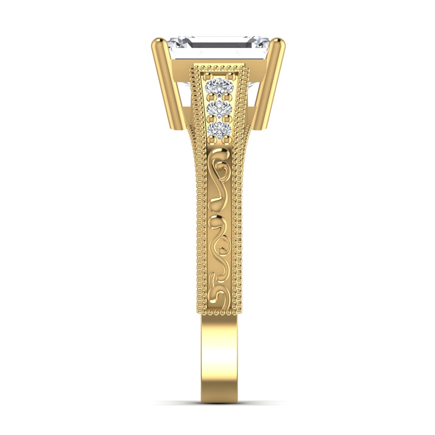 Emerald Lab Diamond Ring
