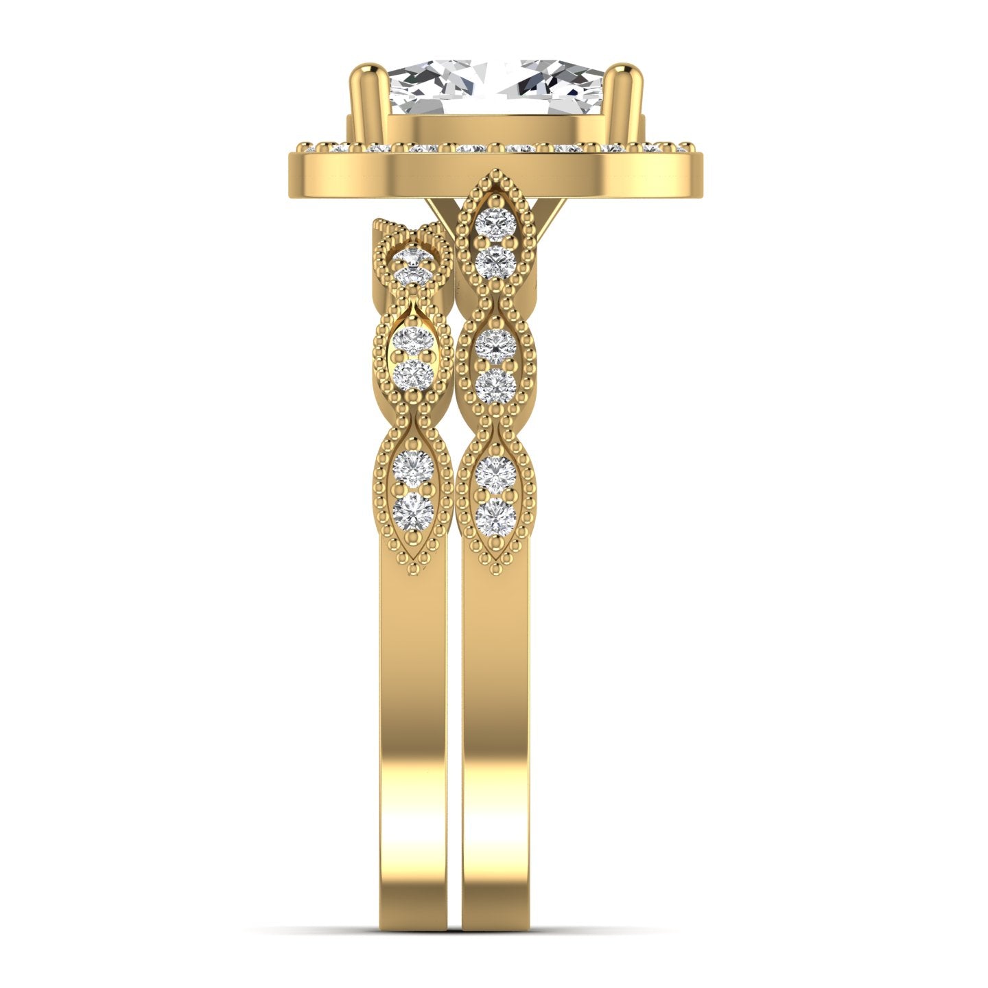 Bridal Oval Lab Diamond Ring