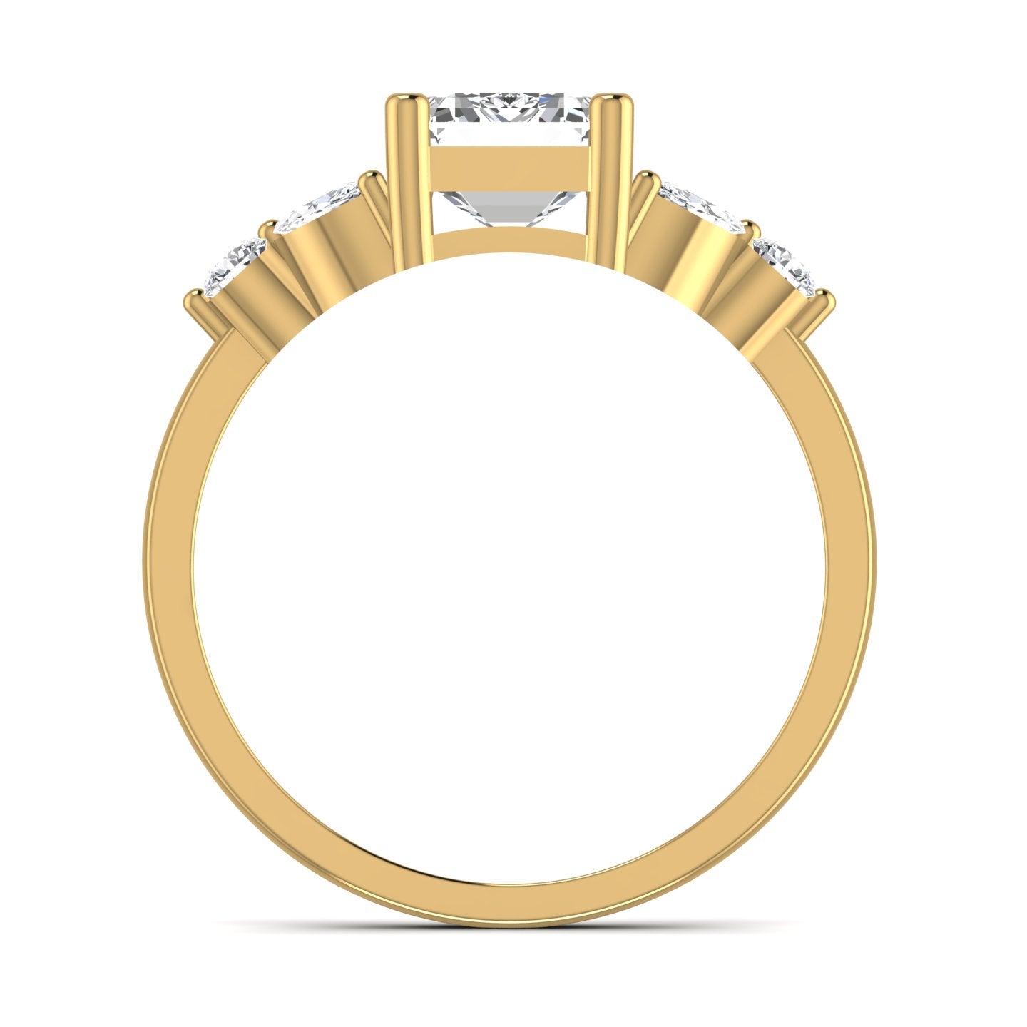 Marquise Emerald Lab Diamond Ring