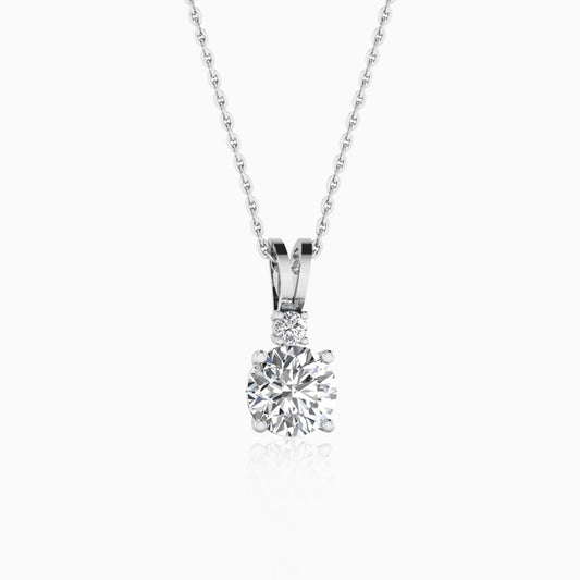 Silver Eloquent Essence Pendant Necklace