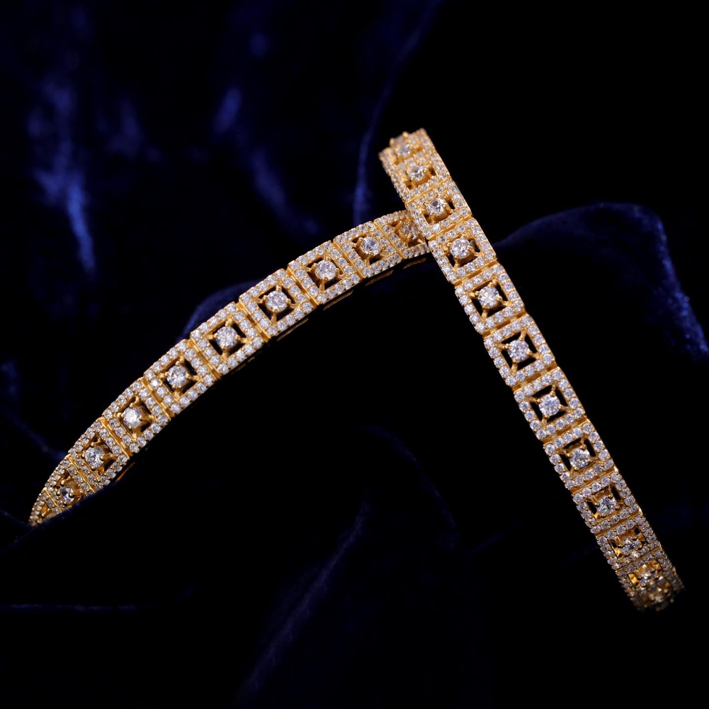 Gold Diamond Bangle