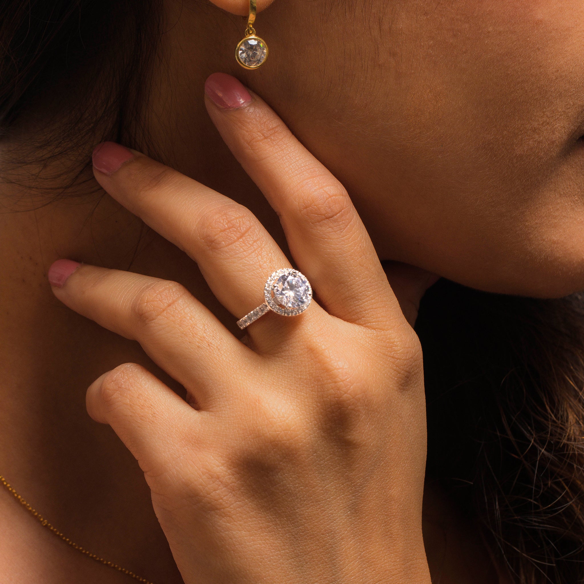 Solitaire Lab Diamond jewellery women Ring