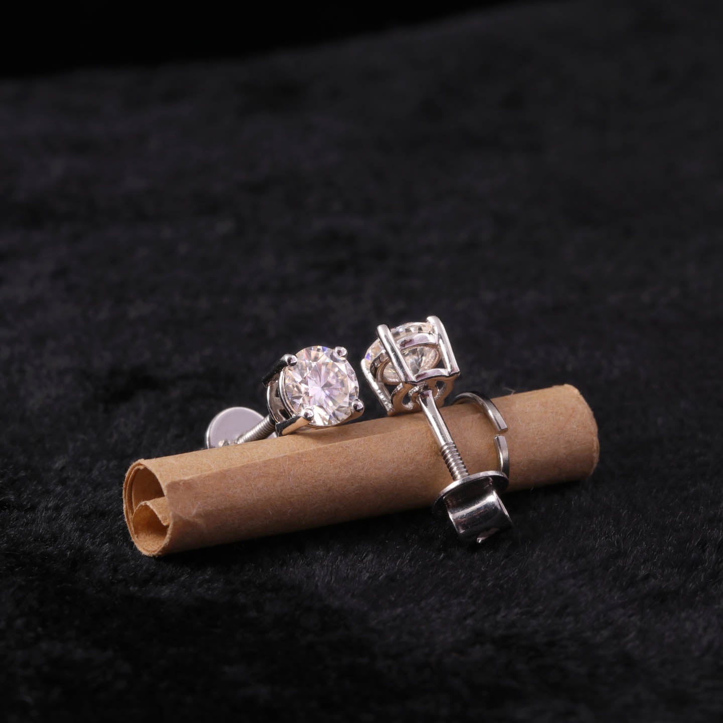 Lab Diamond Jewellery Gold Stud Earring
