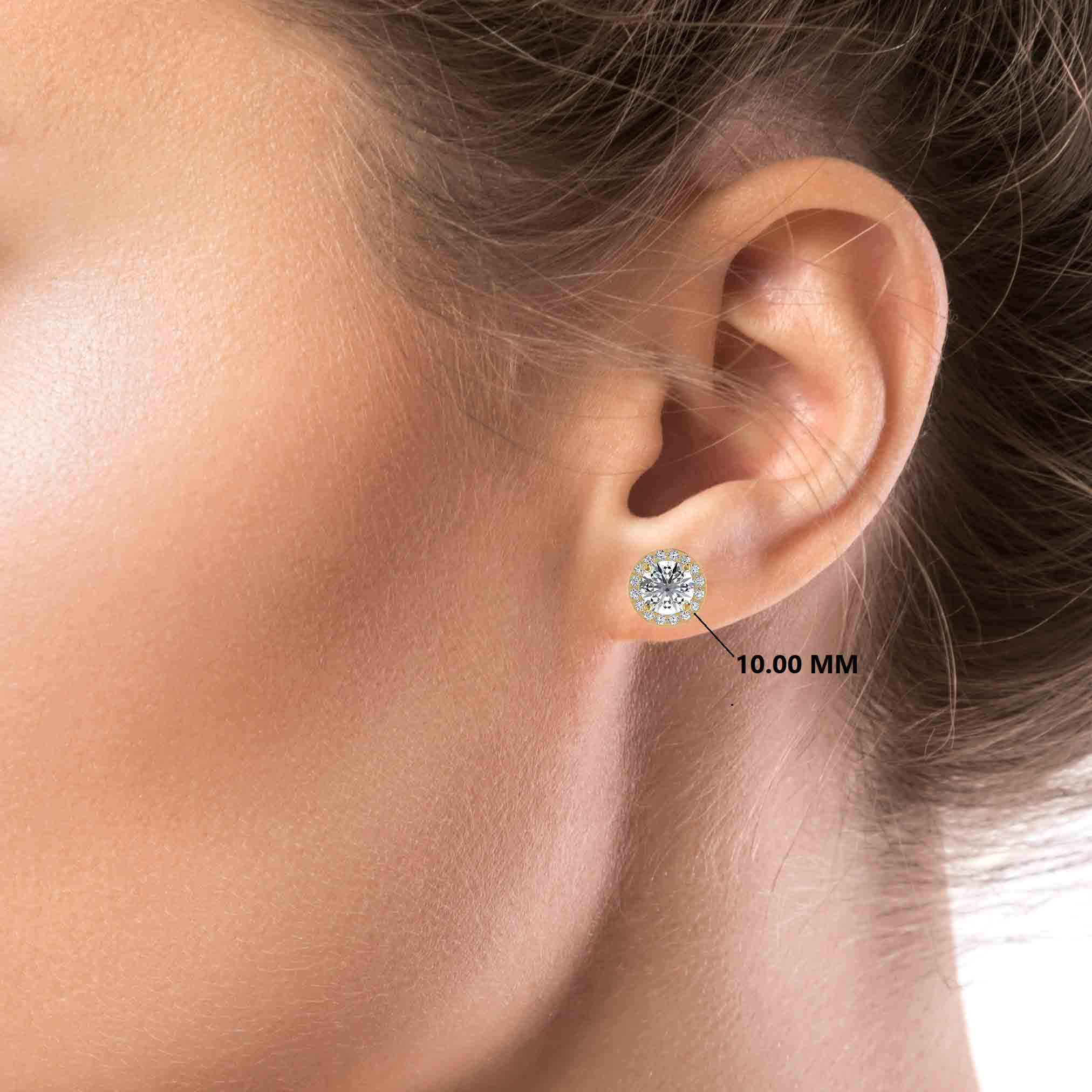Diamond Sparky Gold Stud Earring