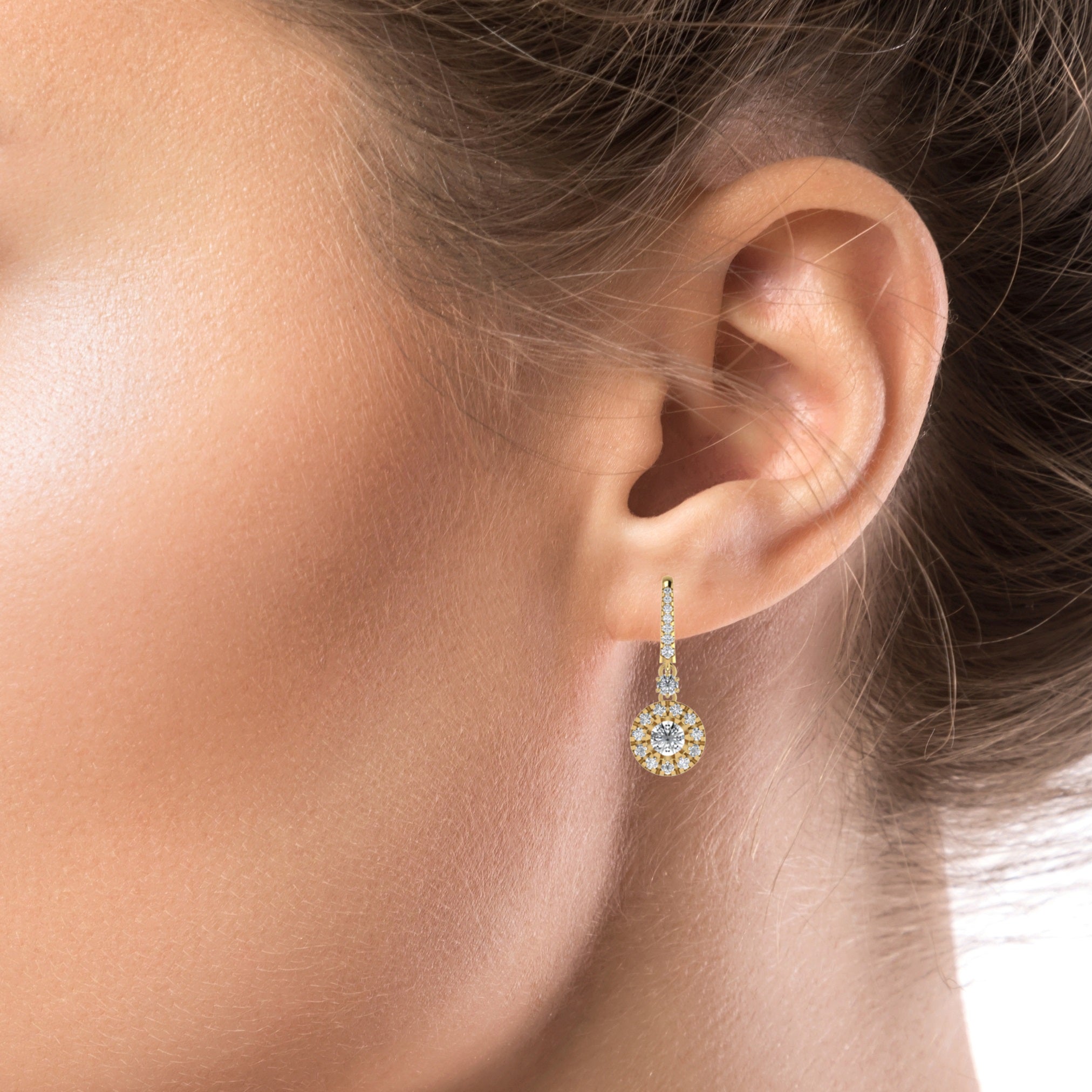 Silver Celestial Drop Earrings
