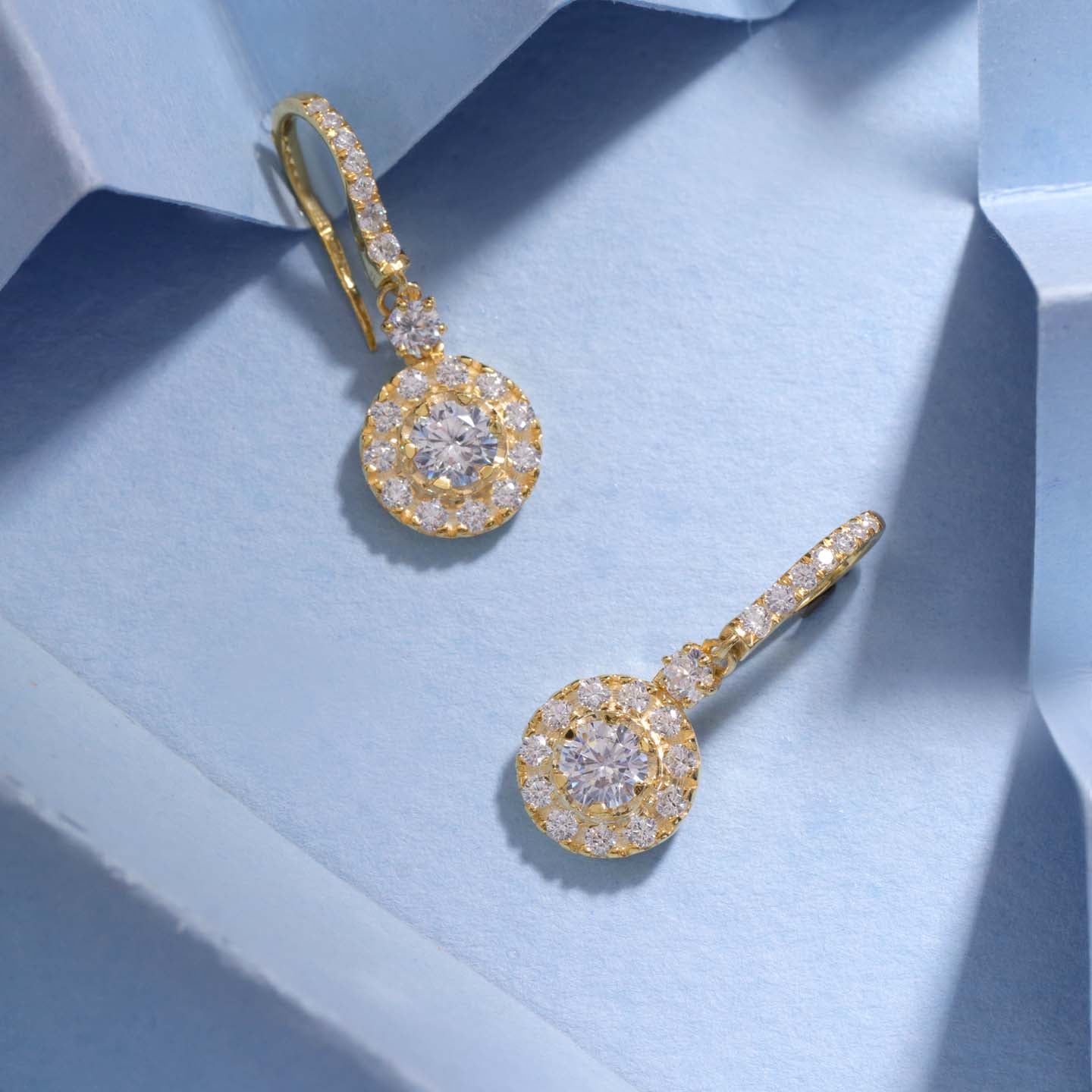 Silver Celestial Drop Earrings