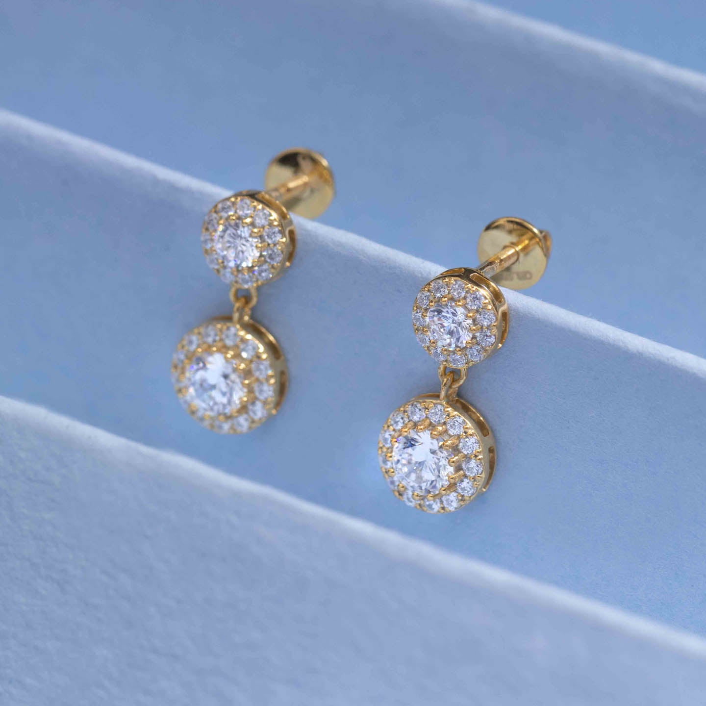 Silver Solitaire Drop Earring