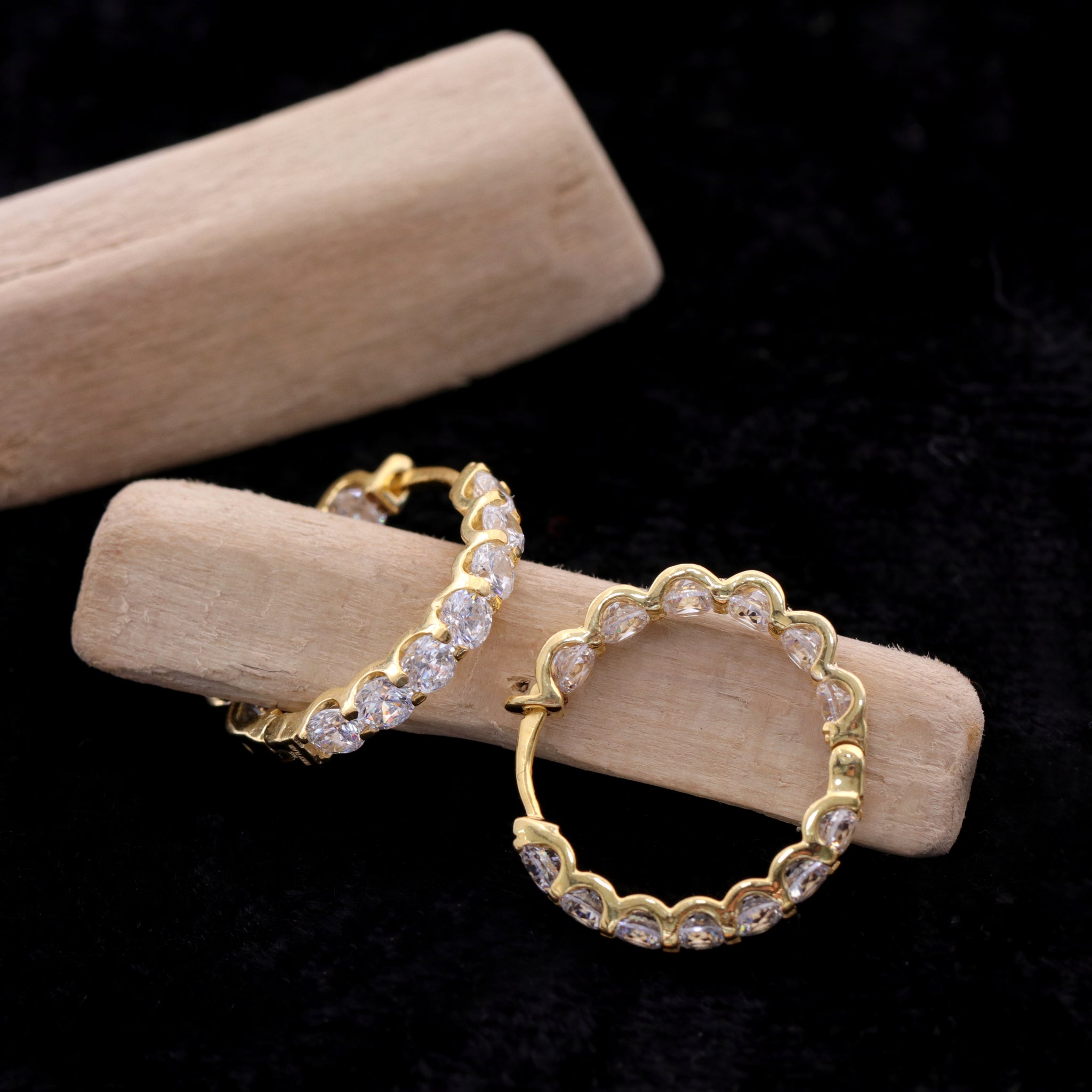 Lab Diamond Hoop Earring