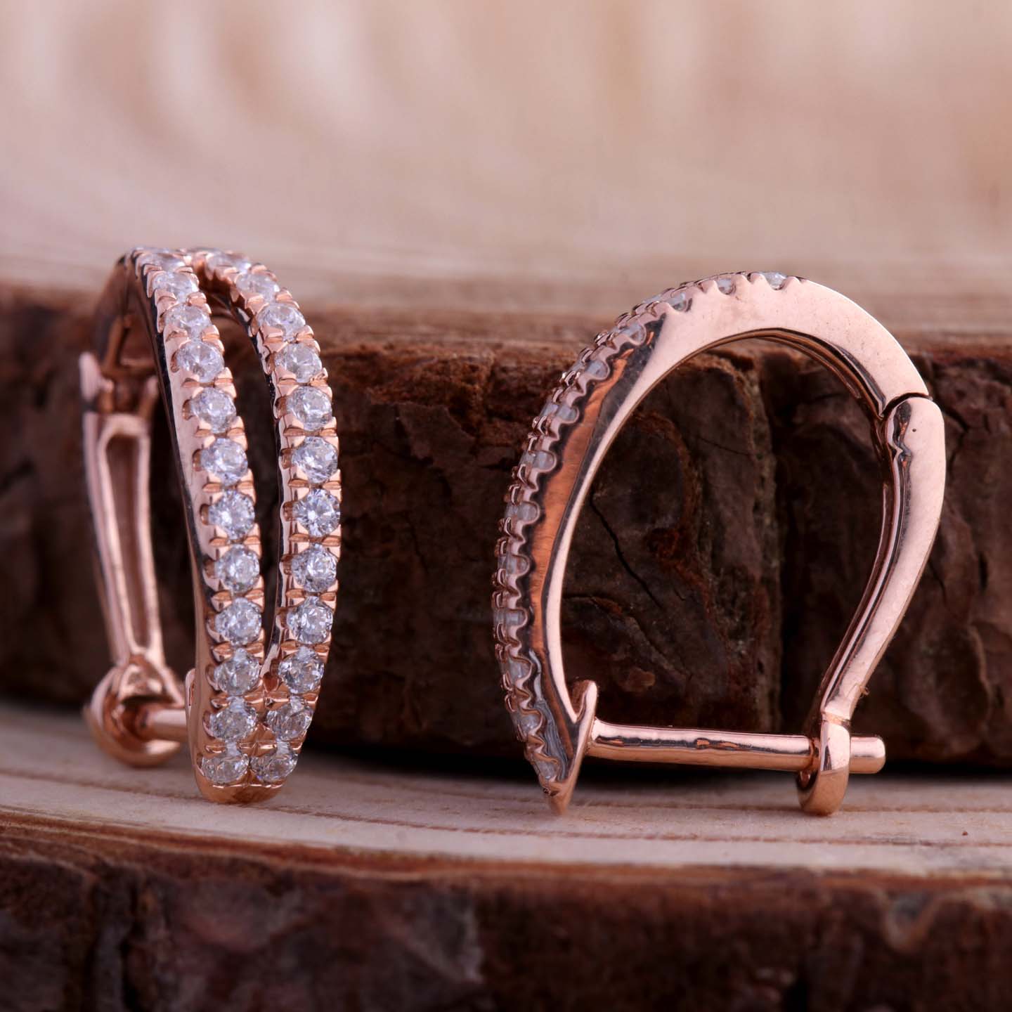 Diamond Hoop Earrings