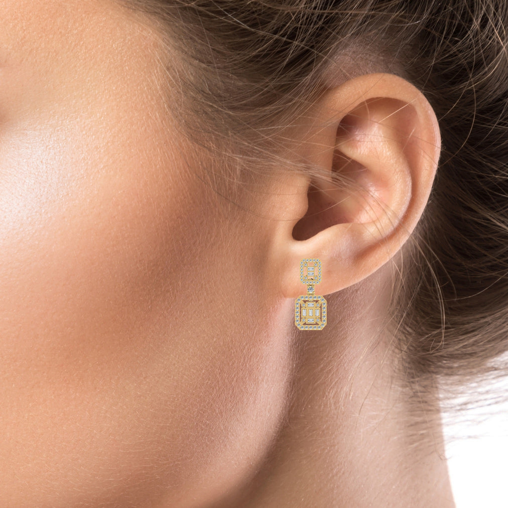 sterling silver drop earrings