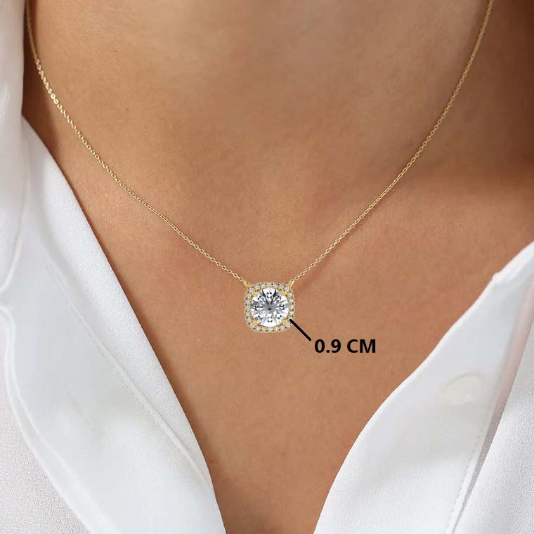 Silver Solitaire Pendant Necklace