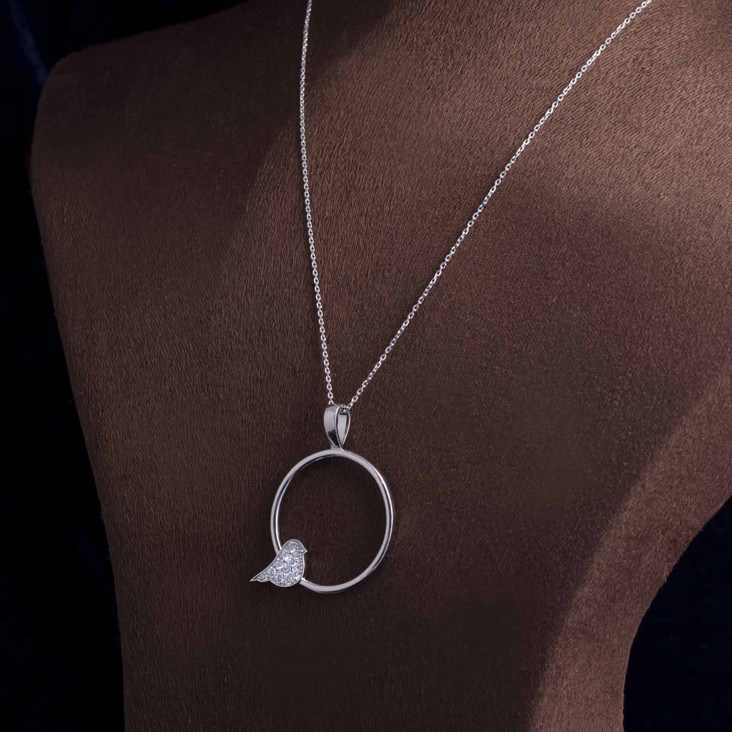 Bird Silver Pendant Necklace