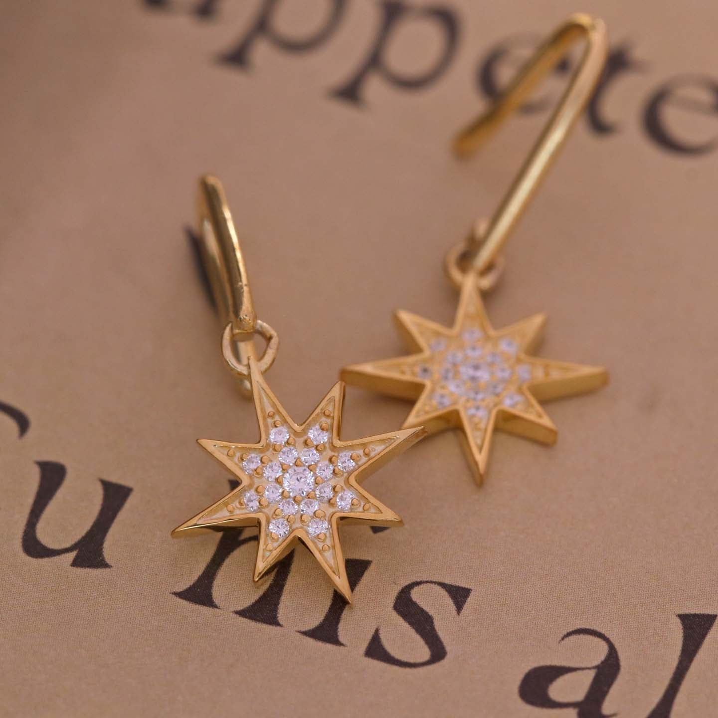 Silver Starshine Drop Earring