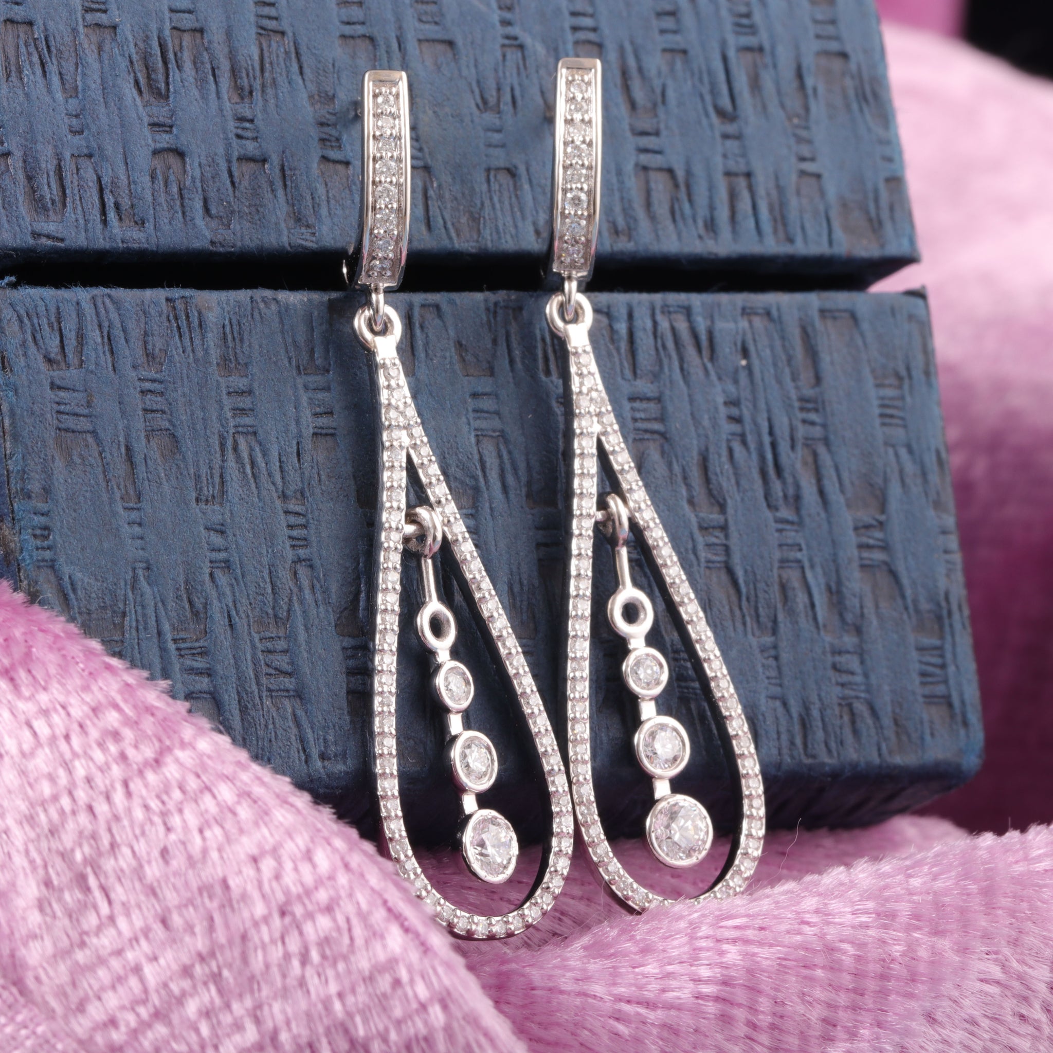Sterling Silver Long Drop Earrings
