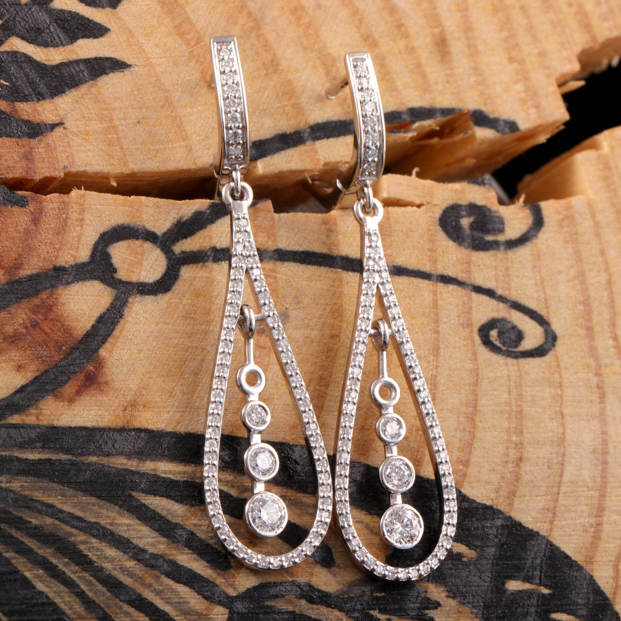 Sterling Silver Long Drop Earrings