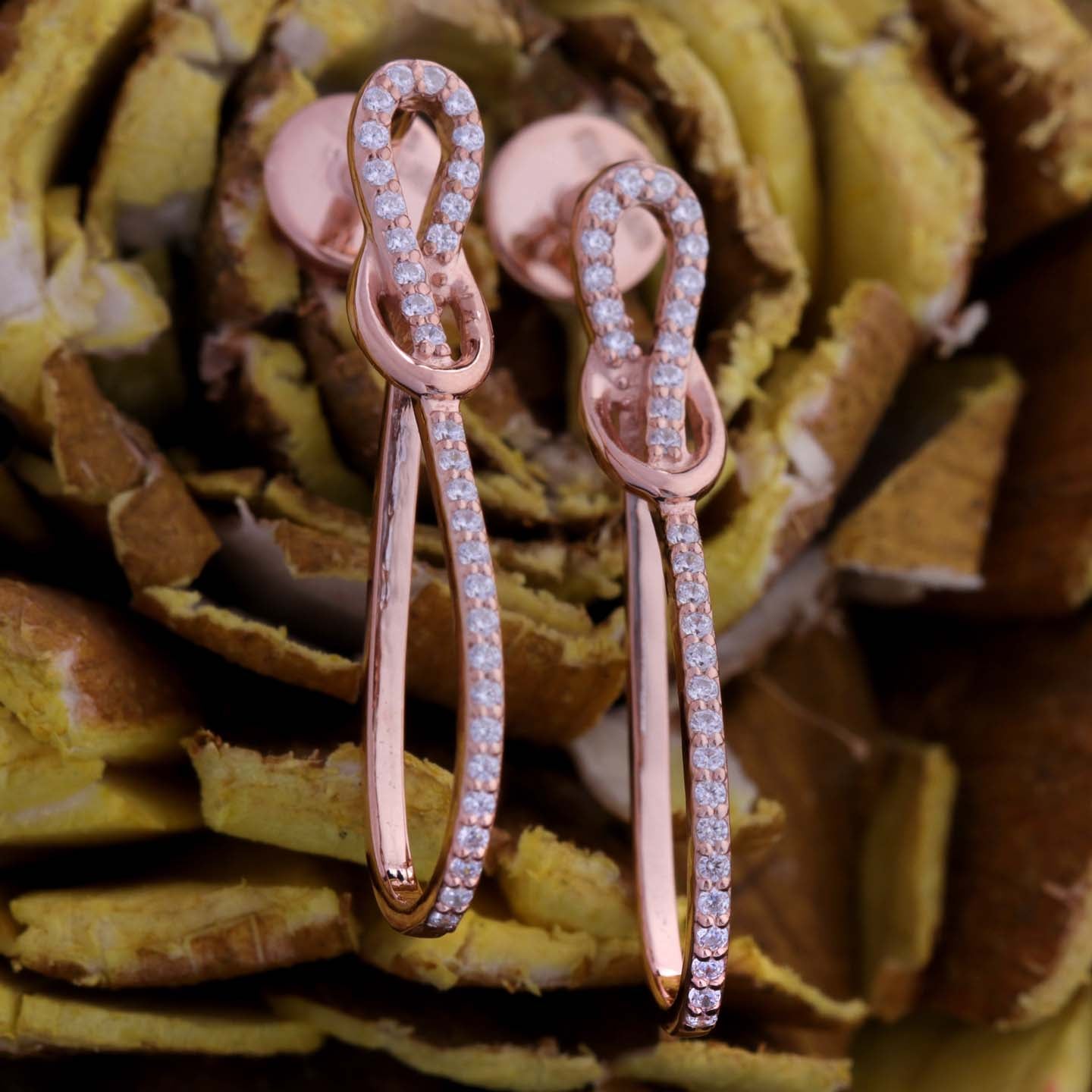 Silver Twisted Drop Earrings