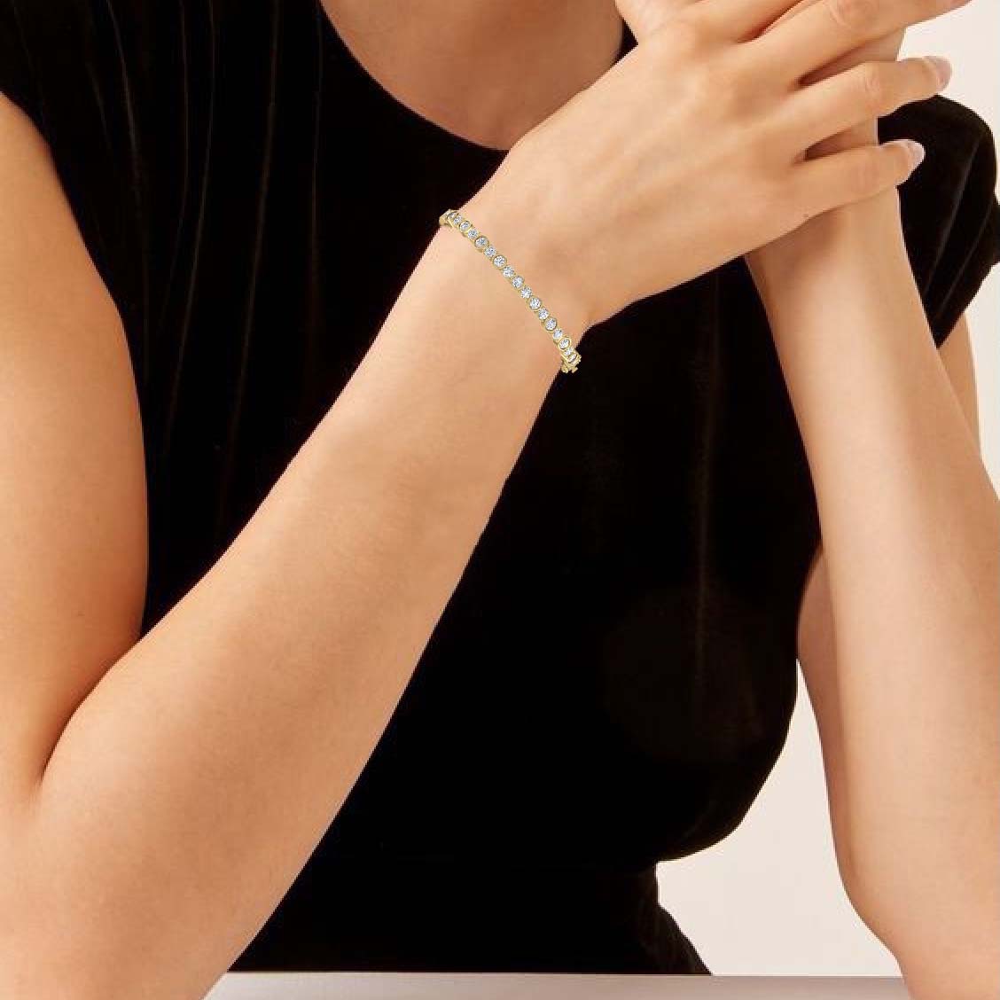 Lab Diamond Gold Bracelet