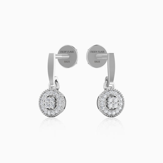 Effervescent Silver Drop Earring