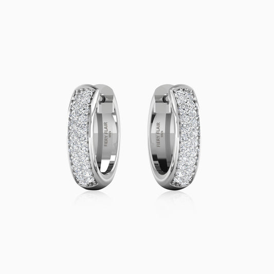 Sparkling Silver Hoop Earring