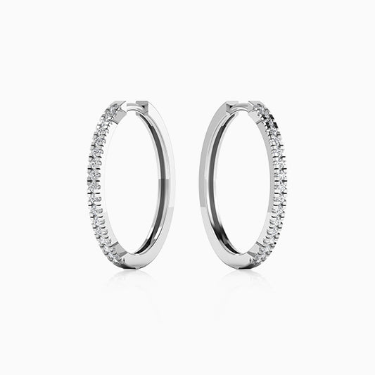 Celestial Silver Hoop Earring