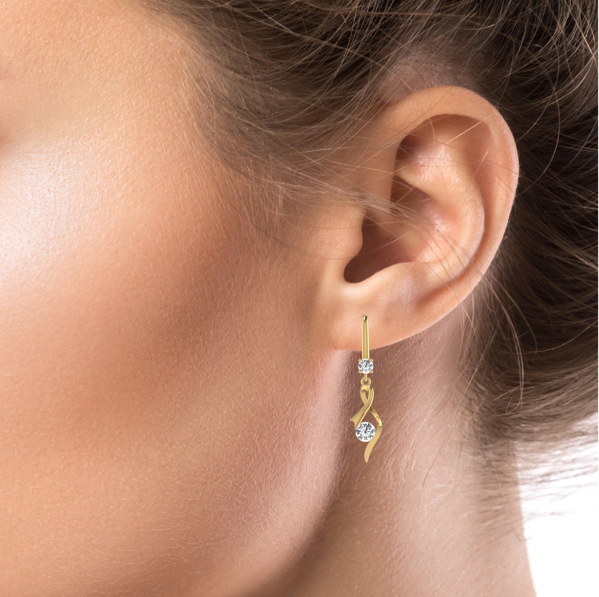Lab Diamond Drop Earring