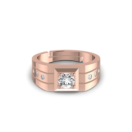 Men's Solitary Silver Ring