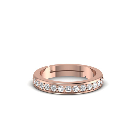 Half Eternity Silver Ring