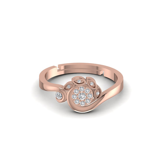 Flower Style Silver Ring