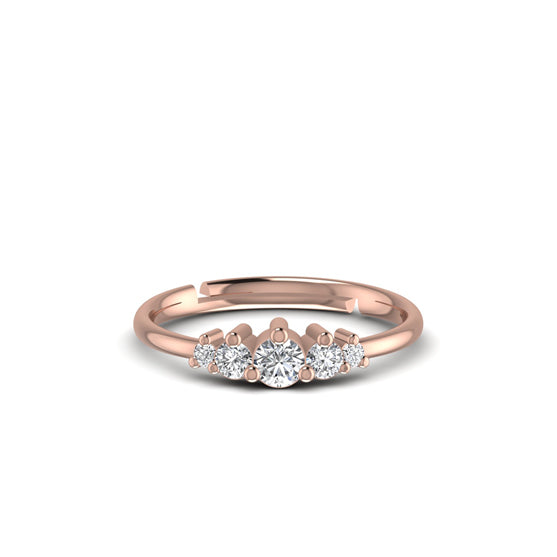 Five Stone Silver Ring