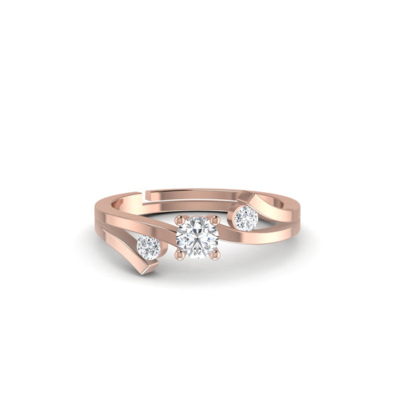 Three Stone Sterling Silver Ring