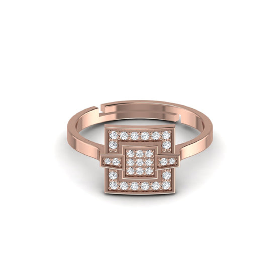 Square Shaped Silver Ring