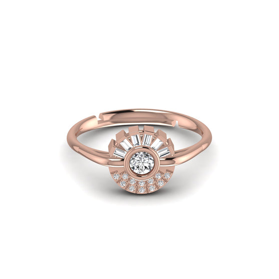 Solitaire Silver Ring