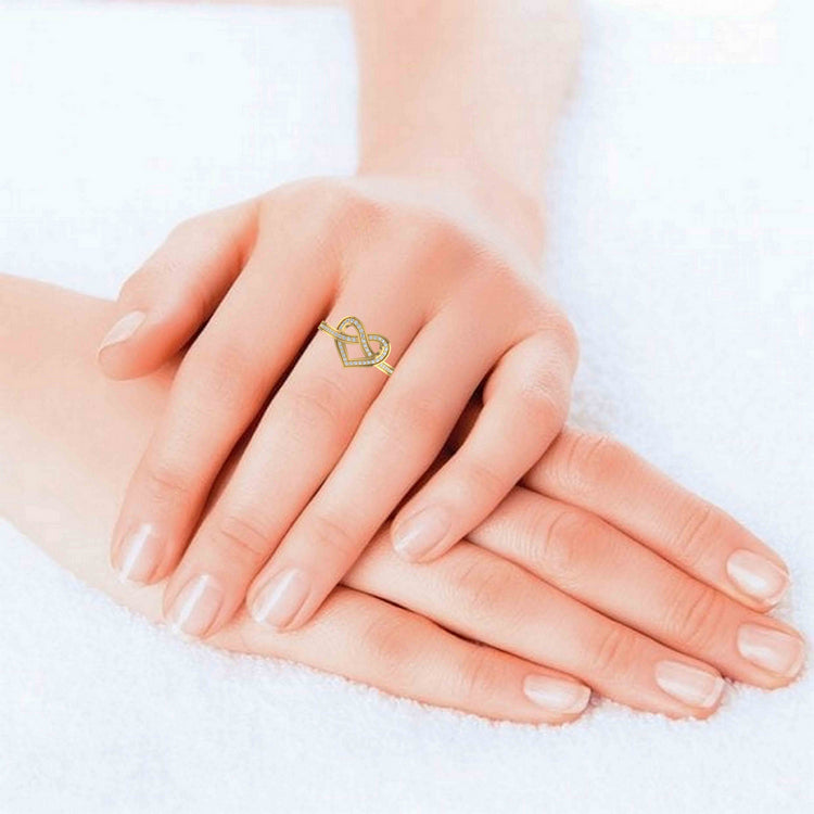 Infinite Heart Shape Silver Ring