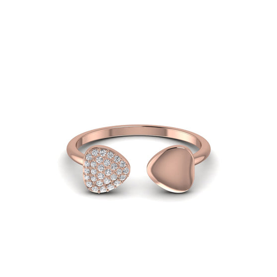 Dual Heart Silver Ring