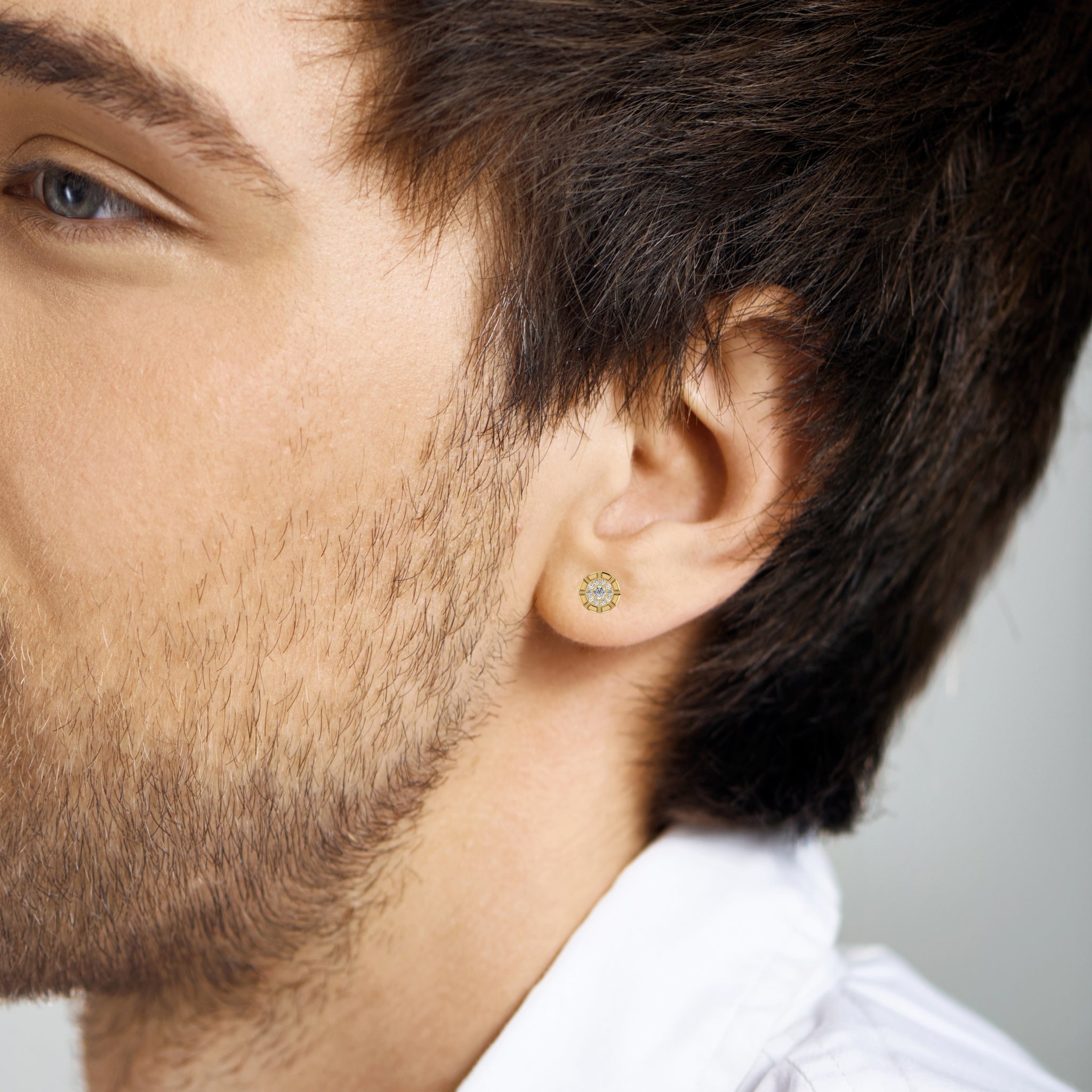 Men's Sterling Silver Stud Earring