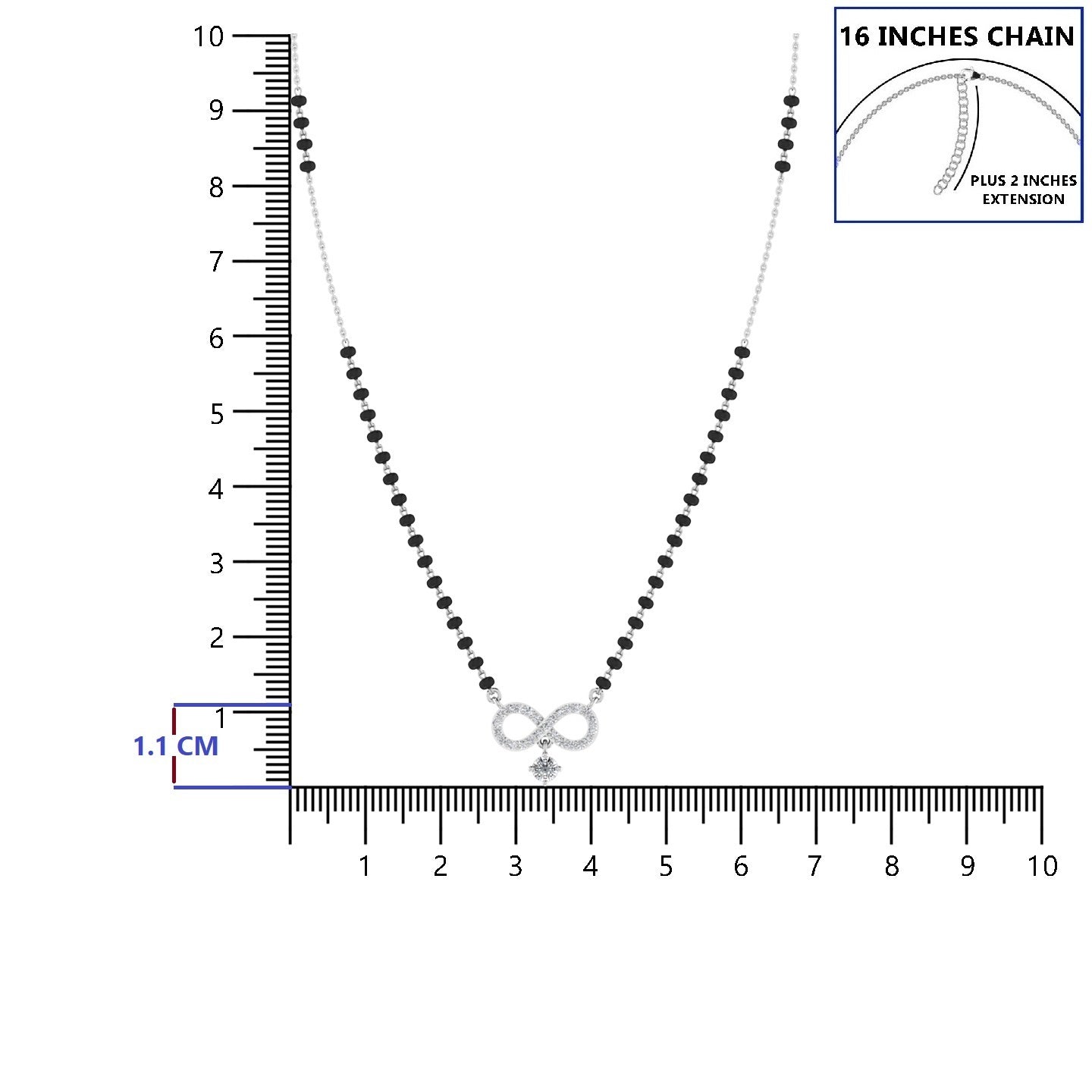 Infinity Silver Mangalsutra