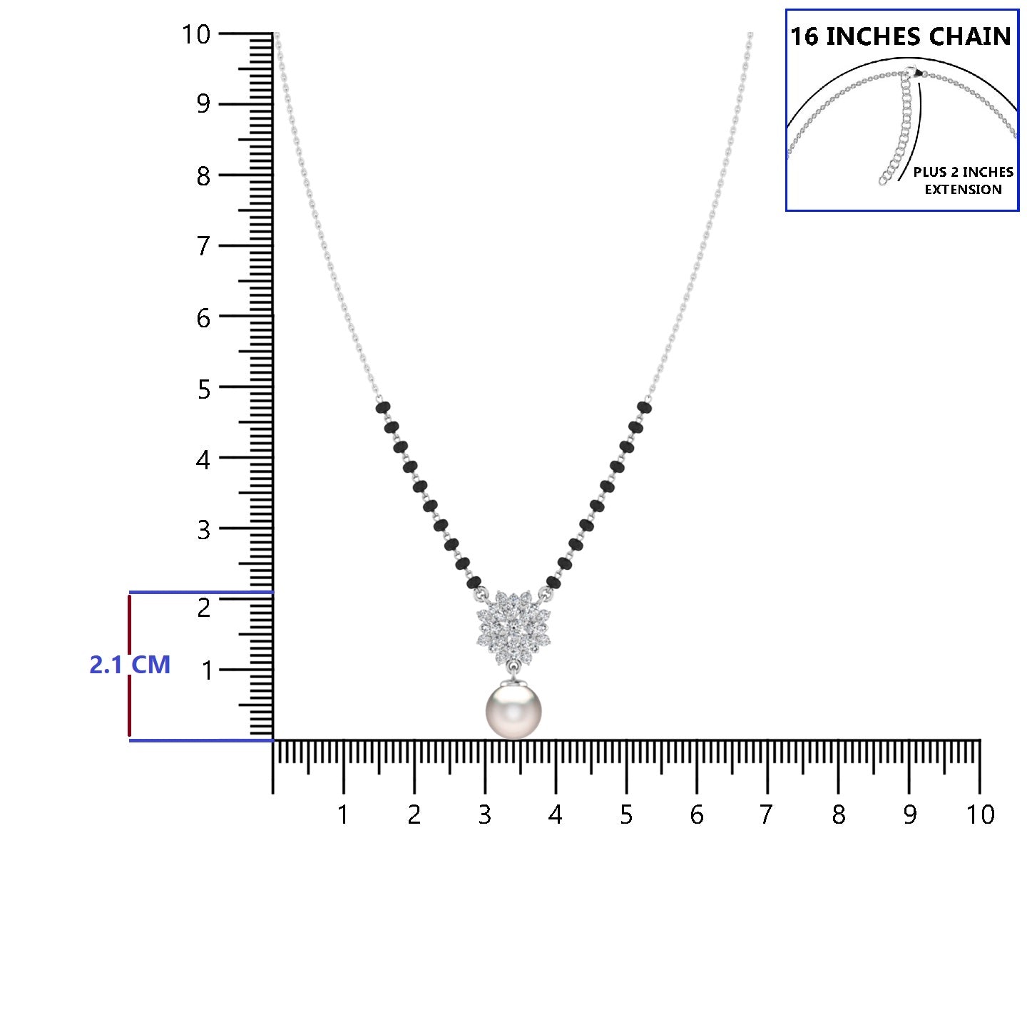 Silver Pearl Mangalsutra