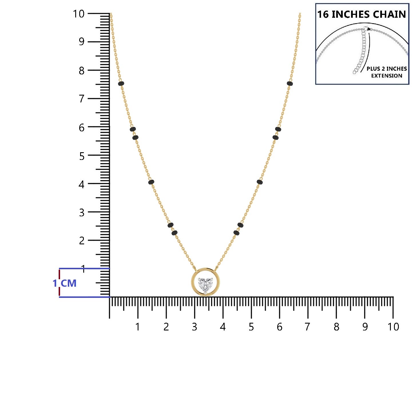 Lab Diamond Gold Mangalsutra